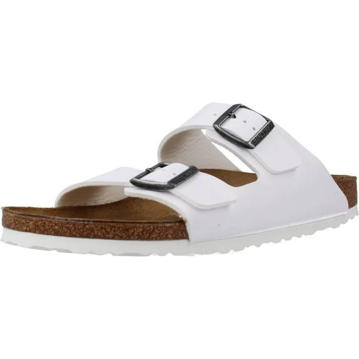 Chaussure Birkenstock Modèle Arizona Bs Coleur Blanc Blanc