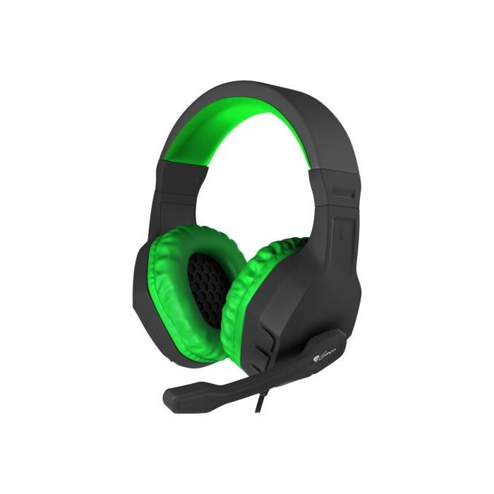 Casque - Natec - Genesis Argon 200 - Filaire - Jack 35mm - Noir Vert