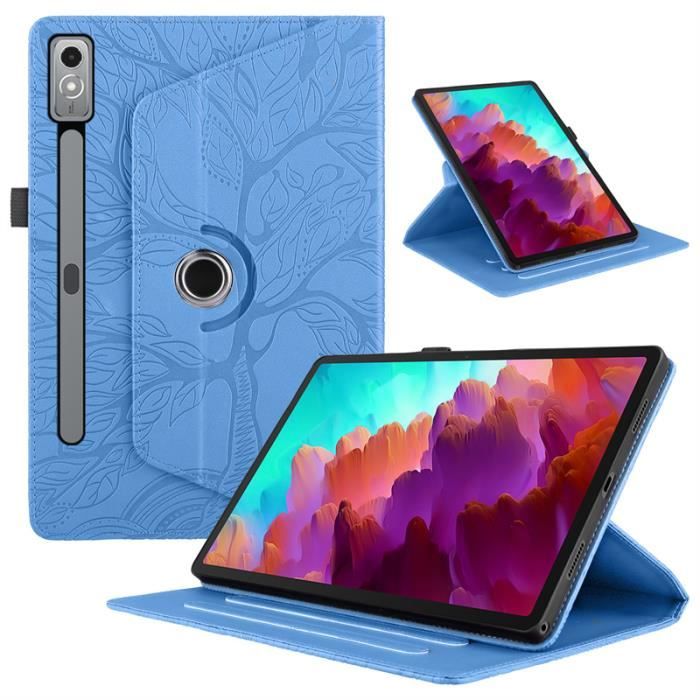 Étui Rotatif pour Tablette Lenovo Tab P12 12.7, 360 ° Rotatif Vertical  boîtier Horizontal,Arbre de vie bleu XZRX - Cdiscount Informatique
