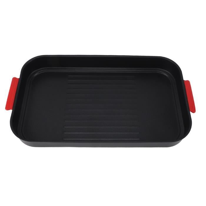 Plaque De Cuisson Japonaise En Acier Inox - Antiadhésive, Avec Grille - Pour Four, Pâtisserie, Barbecue, Cuisine
