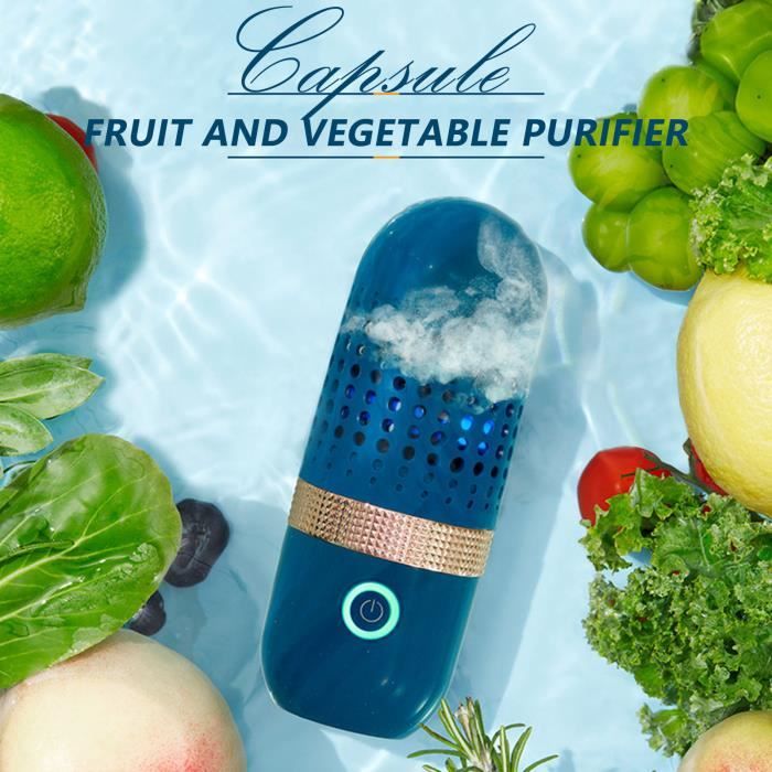 Nettoyeur à Ultrasons Pour Fruits Et Légumes - Purificateur Sans Fil Silencieux, Idéal Cuisine Et Voyage