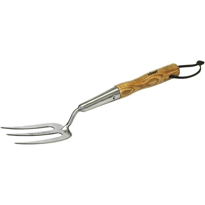 Draper 83755 Fourche De Jardin En Acier Inoxydable Avec Poignée Ergonomique Argenté