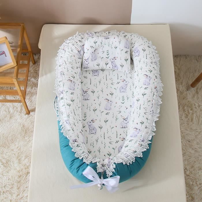 Cocon Bébé Medi Partners 100x60cm - Nid De Sommeil 100% Coton, Sécurisé, Avec Fermoir