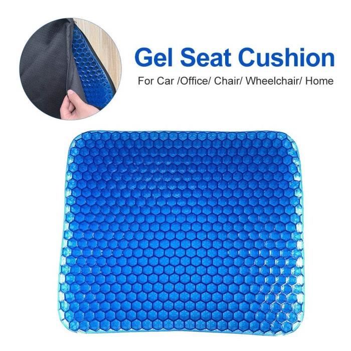 Coussin de si/ège en gel avec un design en nid dabeille respirant et antid/érapant Respirant et rafra/îchissant soulageant la fatigue Absorbant la pression