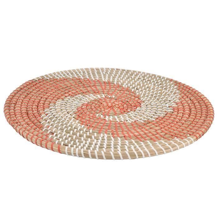 Décoration murale panier artisanal – Panier mural tissé bohème 18x15 cm