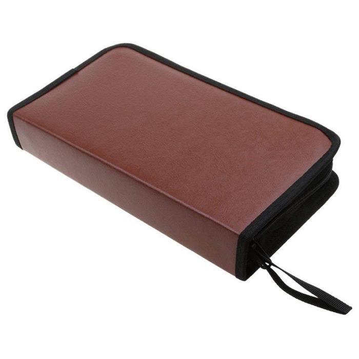 Pochette /à Glissi/ère Couleur Unie Ronde en Tissu Oxford Voiture Sac De Rangement pour CD Sac De Rangement pour CD 20 Disques