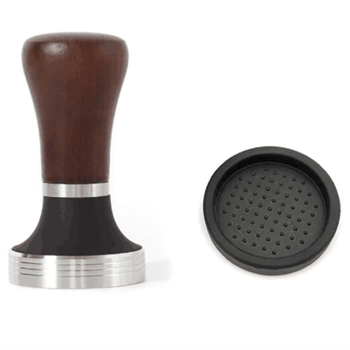 Tamper à Café Manche Noyer 58Mm, Tamper à Main Espresso 58 Mm, Tamper à