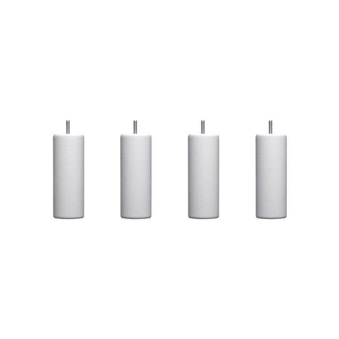 4 pieds cylindriques bois blanc 25 cm - Blanc - Fabriqué en France - Someo 4 pieds cylindriques bois blanc 25 cm - Blanc - Fabriqué en France - Someo