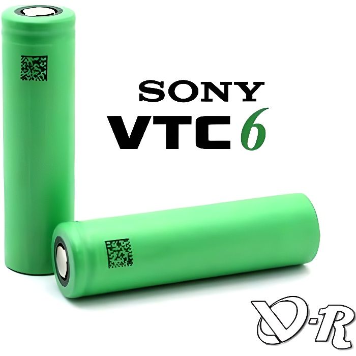 Lots de 2 Accus 18650 SONY VTC6 3000mAh - Accu rechargeable pour cigarettes  électroniques