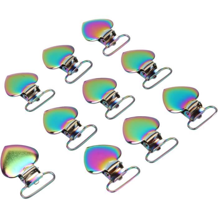 50 Pinces à Sucette Métal 25 Mm – Attaches Tétines Solides Et Antirouille Pour Bébé, Bretelles, Draps De Lit Et Bricolage
