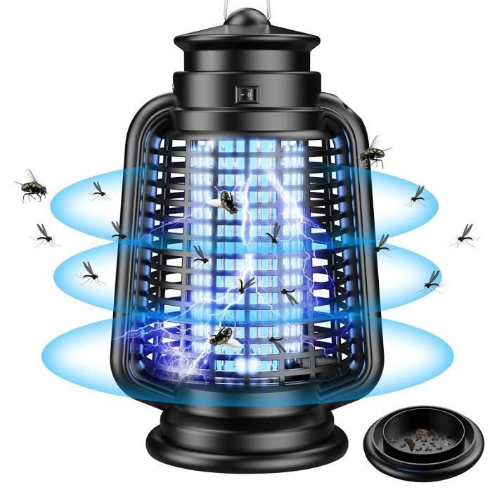 Lampe Anti Moustiques Ultrason Et UV 2000V - Rechargeable USB, IPX4, Couverture 20 M², Silencieuse Et Sûre - 10