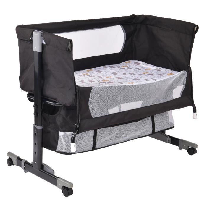 Lit De Voyage Bébé Pliable Avec Moustiquaire - Dimensions 90x50x35 Cm - Léger, Compact - Idéal Déplacements, Visites