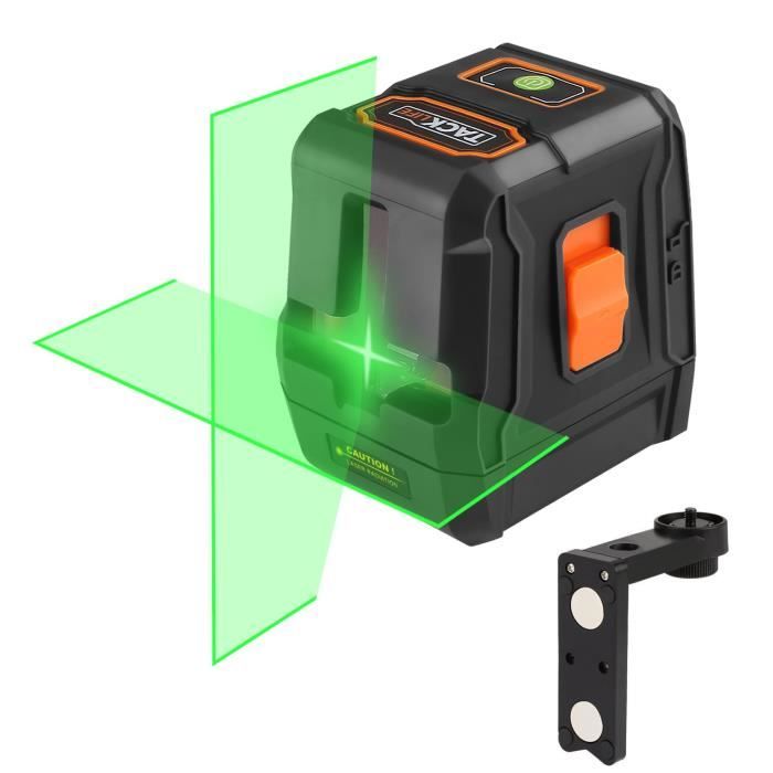 Akozon Niveau Laser Croix Vert CR2-GS Mini Niveau Laser Portable avec USB 