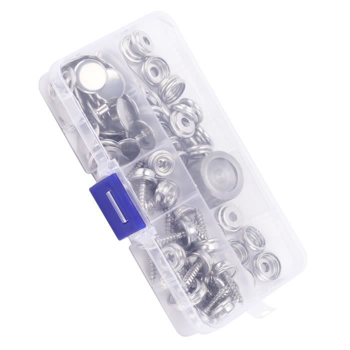 TMISHION Kit De Boutons-pression Kit De Fermeture à Pression En Acier Inoxydable Toile Bouton De