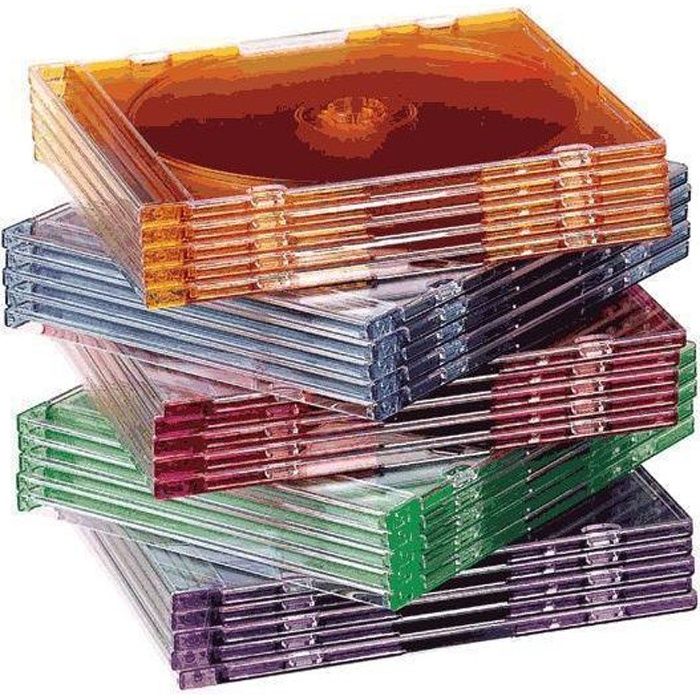 Boîtiers CD Crystal Color - pack de 25