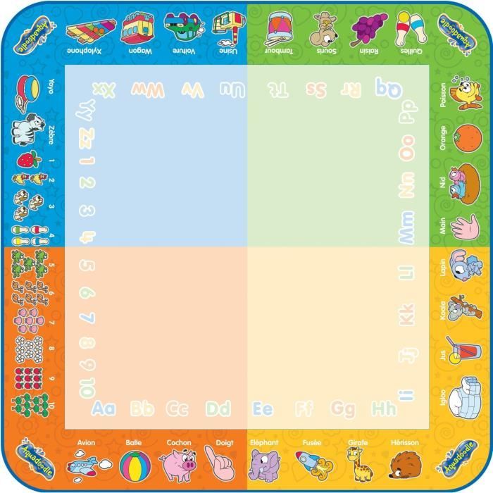 Tapis Aquadoodle 4 couleurs - TOMY - Pour dessiner à l'eau - Mixte - A partir de 18 mois