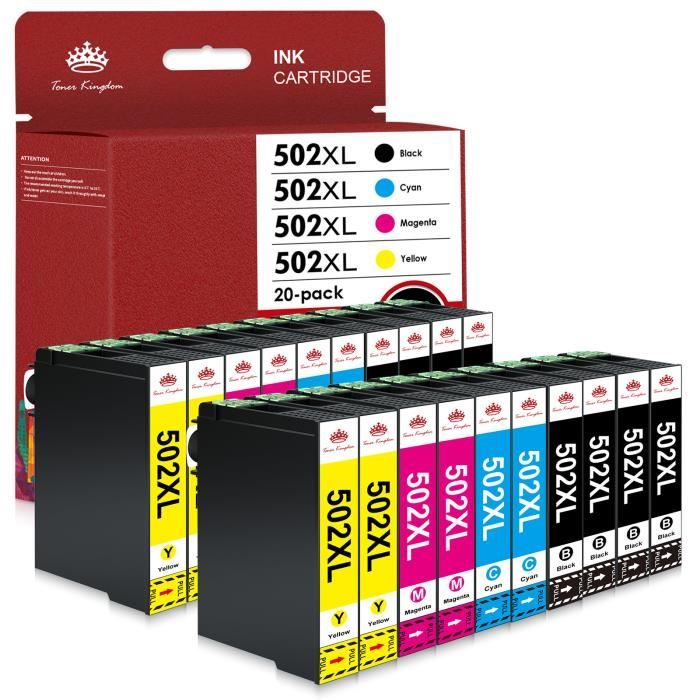 Cartucce Inchiostro Compatibili 502 XL 4 Pezzi – Per Epson XP-5100 WF-2860 – Alta Capacità