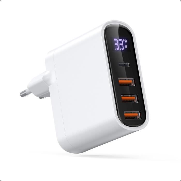 Chargeur Rapide Xiaomi 33W Avec Câble 2m - Compatible Redmi Note 13/12/11 Pro, Mi 10/11, POCO, Etc. - 9