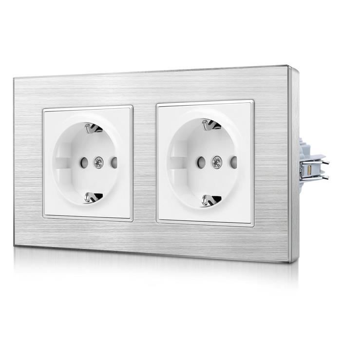 Prise Étanche Double Prise Electrique Extérieure IP66 - Deal Place