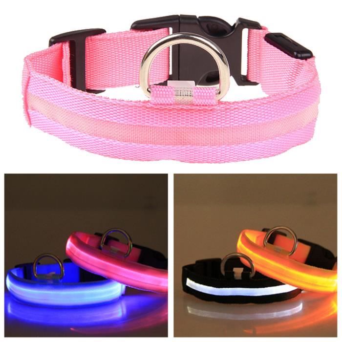Comparer les prix de VGEBY collier de chien lumineux de LED VGEBY Collier de chien de LED Collier LED pour chien animalerie collier Lumière rose