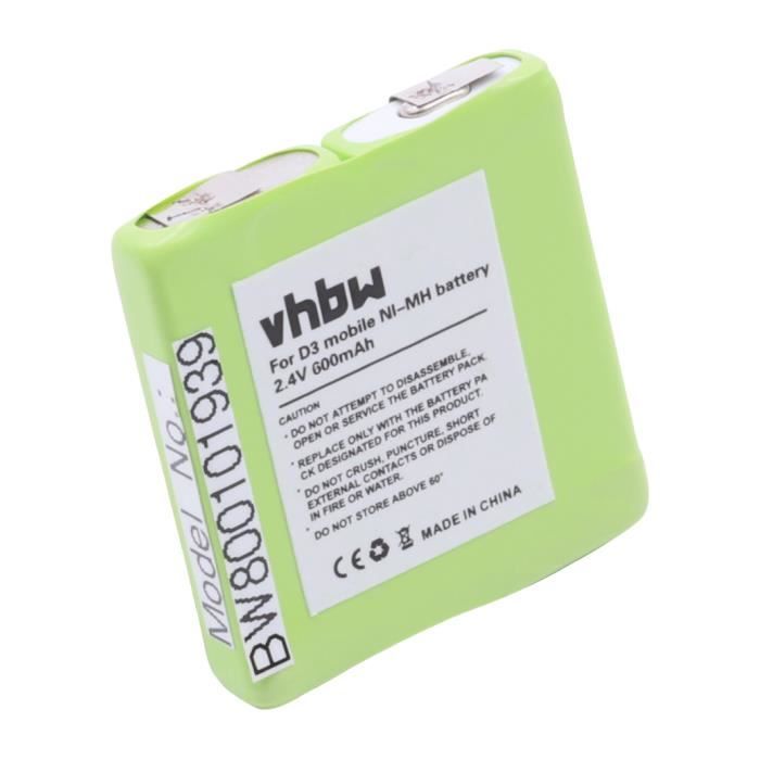 Lot De 2 Batteries 800Mah Pour Téléphone Fixe Sans Fil Alcatel Mobile