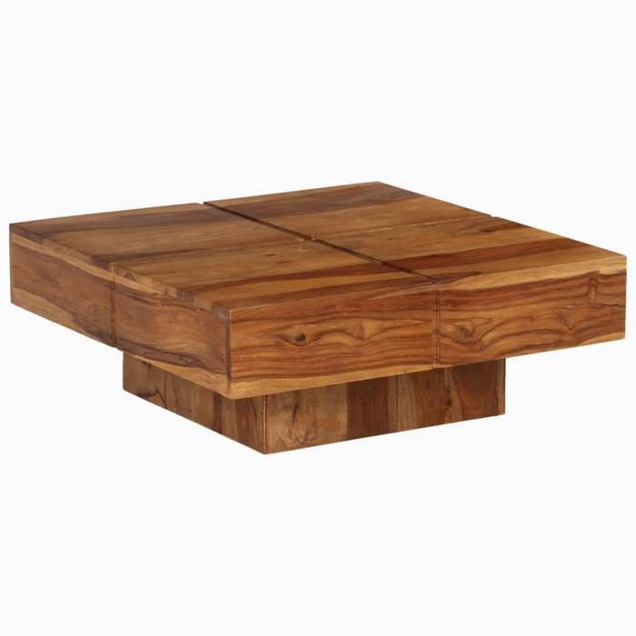 vidaXL Table basse 80x80x30 cm bois dacacia massif 246250