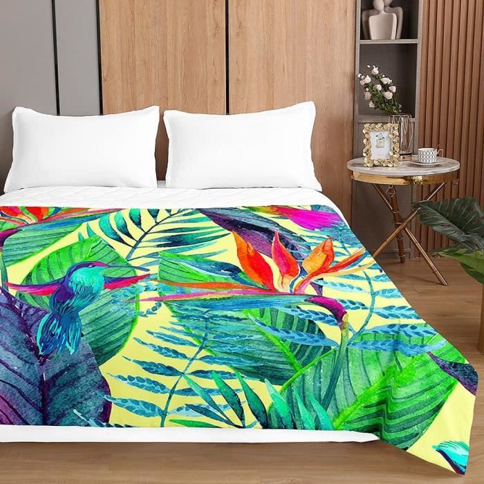 Couvre Lit Matelassée, 3D Guitare Imprimé Réversible Doux Microfiber