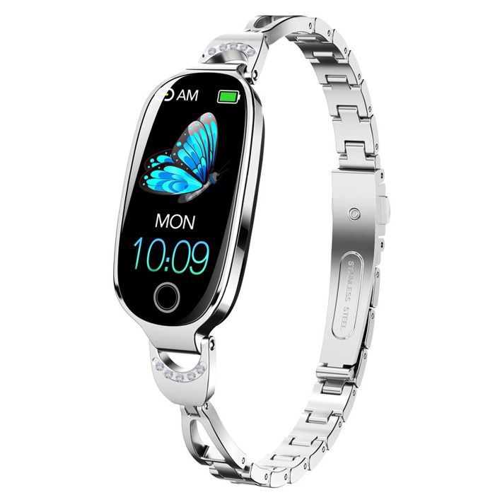 Montre Connectée Femmes Montres sportives pour Moniteur De Fréquence Cardiaque Fille Compatible pour Android Et iOS