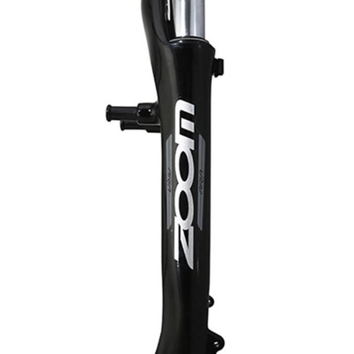 FOURCHE VTT 27.5 ZOOM 386MLO A RESSORT BLANC REGLABLE-BLOCABLE DEB. 60MM PIVOT LISSE 285mm 1''1-8-28 6 EXTERIEUR COMPATIBLE V-BRAKE-DISC