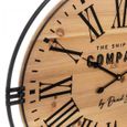 Horloge "Colonial" métal & bois D58 cm Atmosphera-1