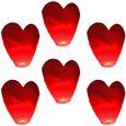 TellementHappy™ Lanterne chino  Volante Coeur Rouge 100% biodégradable qualité supérieure en papier Le Lampion mesure 90cm*60cm A2-1
