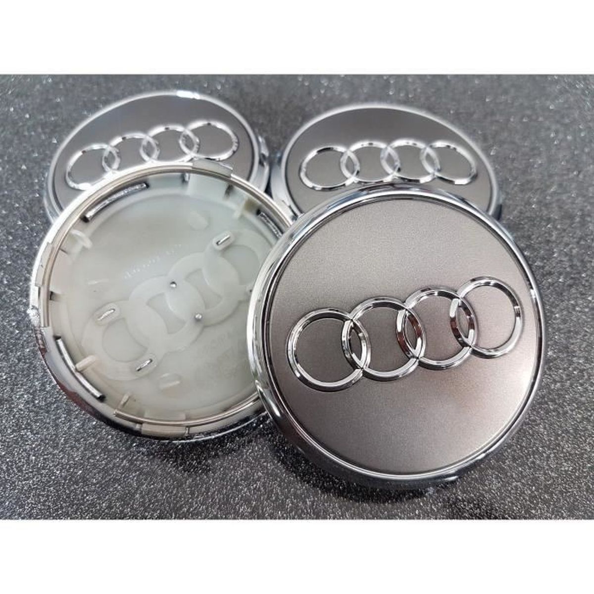 lot de 4 pièces x 60 mm par Goodealshop Logos/Cache-moyeux/Capuchons de roue pour Audi