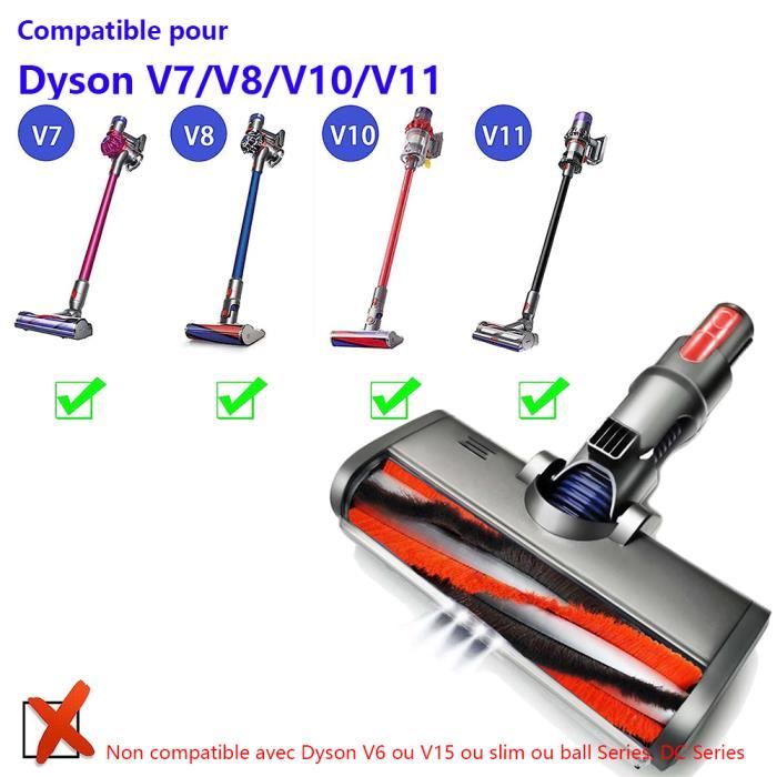 Vhbw Brosse compatible avec Dyson SV03, V6 Slim, DC59, DC62, V6 Flexi  aspirateur - rouleau brosse, brosse principale