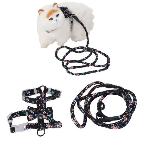 Chat tirant corde ménage gilet de style ceinture de poitrine mignon anti  casser lâche corde de chat chien chaîne de chat spécial