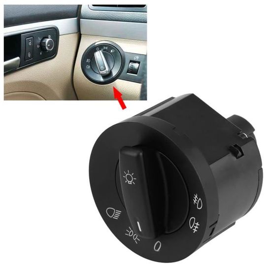 ARAMOX interrupteur de phare Bouton de commutation de commande de phare  antibrouillard de voiture pour Golf 5 Jetta Passat GTI - Cdiscount Auto