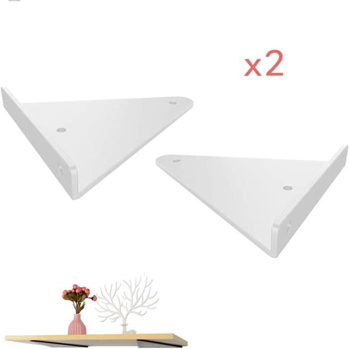 Generic 2 piéces Support d'étagére triangulaire pliable 34 cm, en