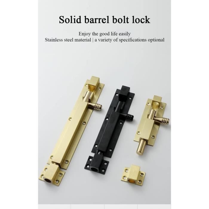 SERRURE DE PORTAIL 270Mm Noir Verrou Double SERRURE En