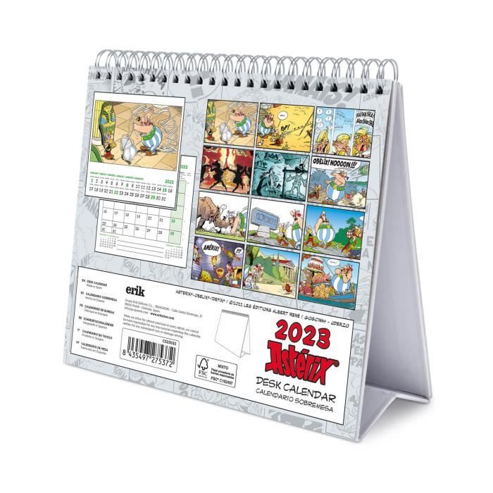 Calendrier Astérix 2026 Obélix - 16 Mois Sept 2025-Déc 2026 + Agenda De Poche Offerte - Cadeau BD Français