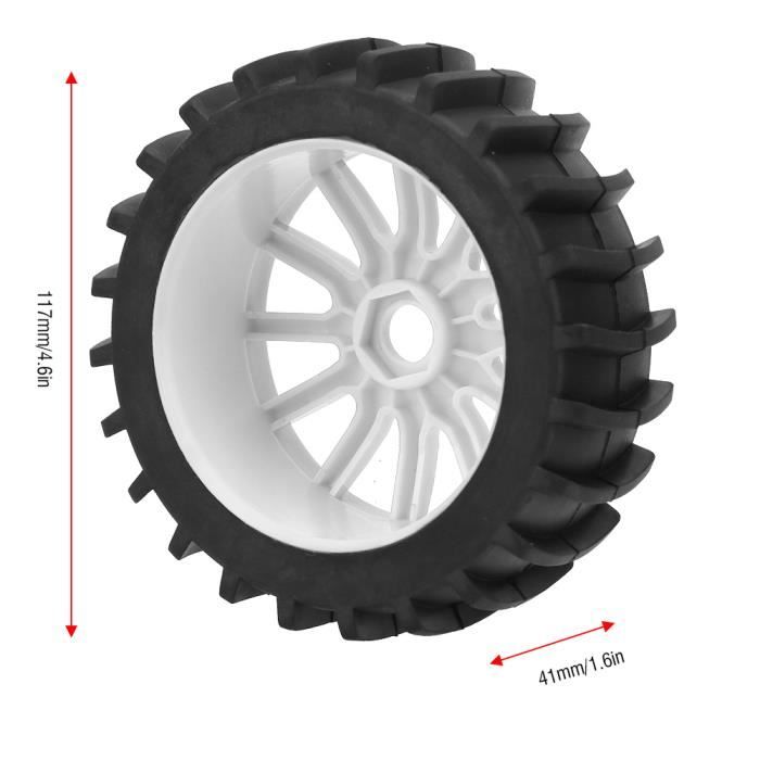 Pneus en caoutchouc pour moyeu de jante de roue pour accessoire de voiture de course sur route 1/8 RC (blanc) - Sport Pneus en caoutchouc pour moyeu de jante de roue pour accessoire de voiture de course sur route 1/8 RC (blanc) - Sport