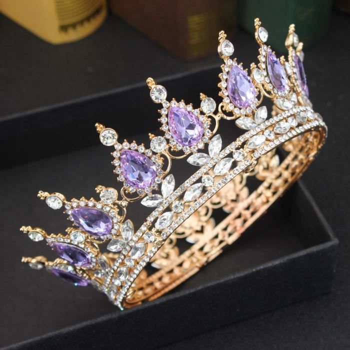 Couronne Ronde Dorée,Diadème Femme,Couronne Baroque En