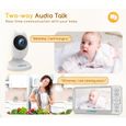 Babyphone CAMPARK  Moniteur bébé 2.4GHz Transmission sans fil, 4.3" Large LCD Bébé Surveillance-2