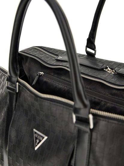 Sac De Voyage GUESS Pisa Double Zip Weekender – Noir, Neuf Avec Étiquette