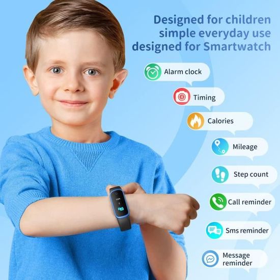 Montre Connectée Enfant Sport Smartwatch - Etanche Ecran Tactile Fille  Connectee Bracelet Garcon Fitness Watch avec Sommeil Tracker Cardiaque de