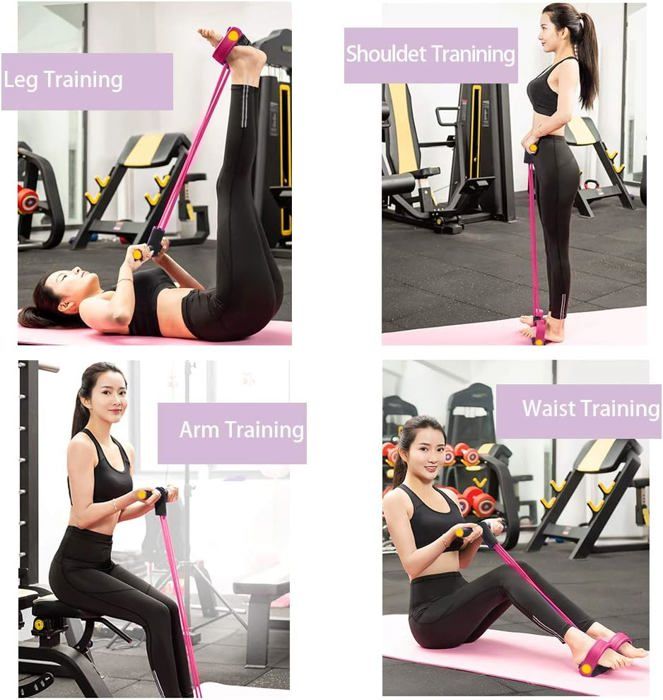 Corde De Résistance élastique Multifonction 6/10 - Pour Yoga, Fitness, étirement - Longueur 48 Cm - Renforcement Musculaire Complet - 9