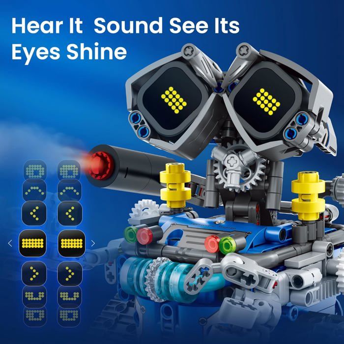Robot De Construction Programmable 5-en-1 - 673 Pièces, Télécommande Et App - Cadeau STEM Garçons 6-12 Ans
