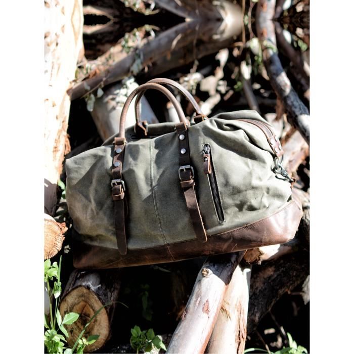 Sac a main toile et cuir hotsell