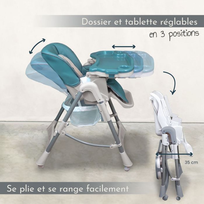 Ms BabyWorld Chaise Haute évolutive Pour Bébé Tasty 7 Positions De Hauteur Et 3 Inclinaisons Plateau Amovible Et Repose-pieds Réglable Portable, Pliable, Jusqu'à 3 Ans (Gris) - Comparez Sur Par Kelkoo