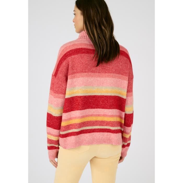 Pull Damart Pull col roul ray Rouge ray Rouge ray