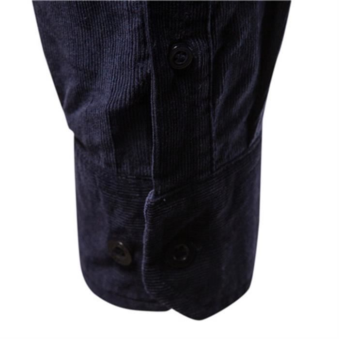 Chemise Homme VVAULT En Velours Côtelé - Manches Longues, Coupe Ample, Col Revers, Plusieurs Couleurs Et Tailles - 6