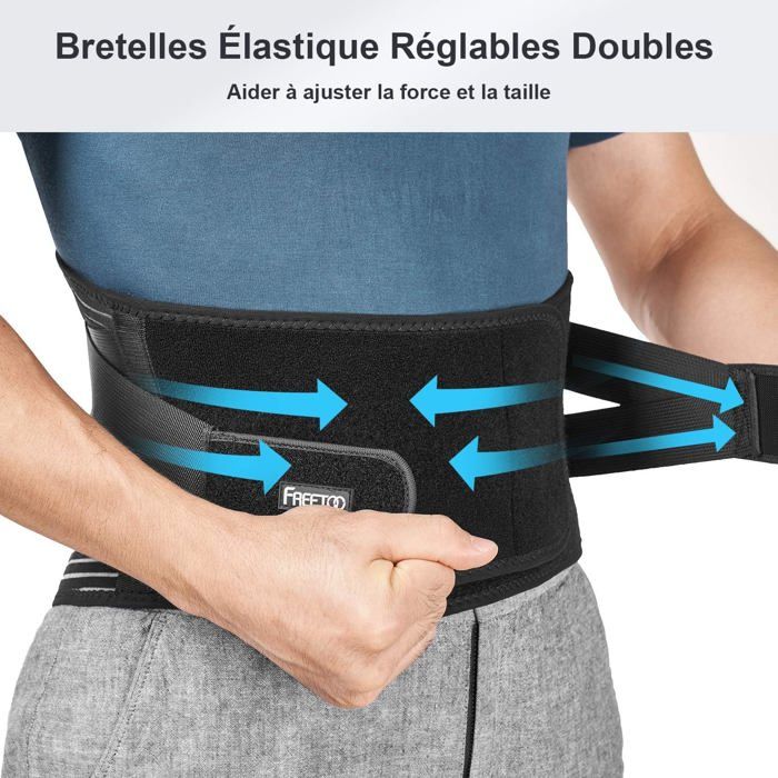 Ceinture de Soutien Lombaire Maintenir Bien Les Lombaires et Le Dos Soulage  la Douleur Ressorts Soutien Sangle Double Réglable